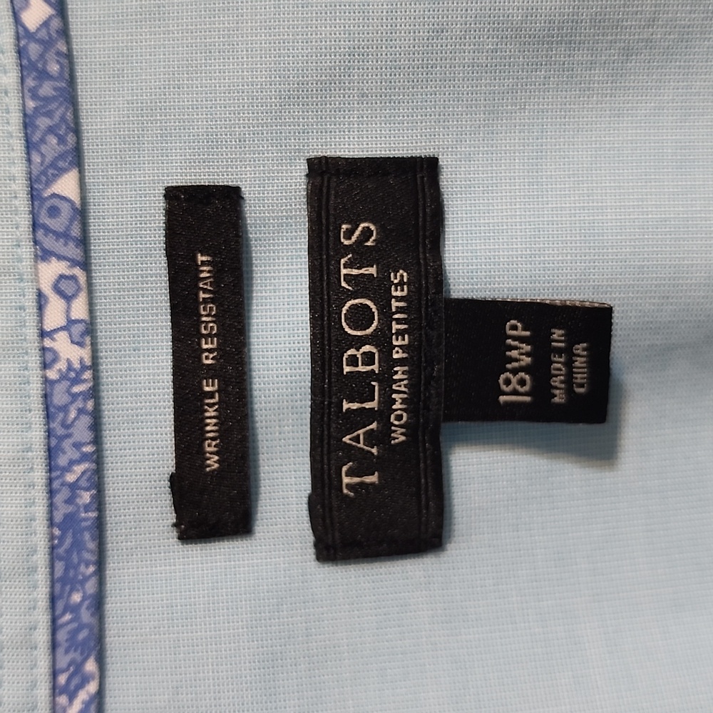 Talbots Light Blue Sleeveless Blouse - Picture 3 of 4
